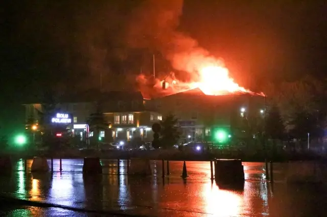 bolu dagi polisevi nde yangin cikti