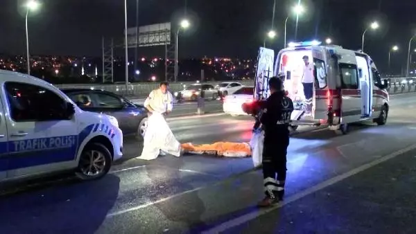 Haliç köprüsü'nde otomobilin çarptığı yaya öldü