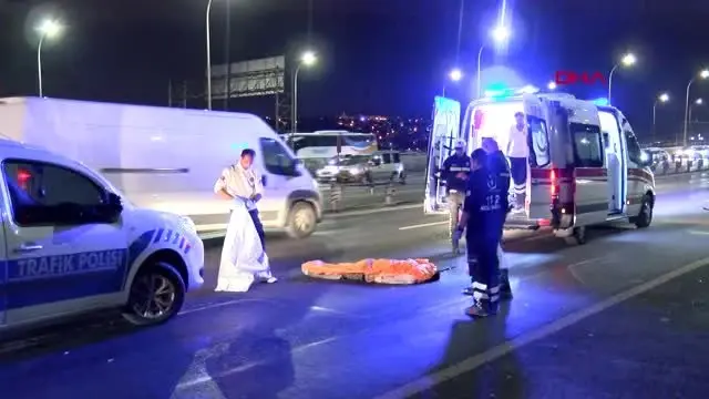 Haliç köprüsü'nde otomobilin çarptığı yaya öldü
