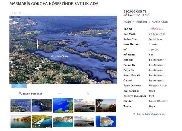 Sahibinden satılık adalar