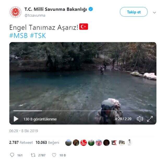 Milli Savunma Bakanlığından 'komando' paylaşımı: Engel tanımaz aşarız