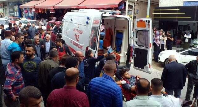Motosiklet sürücüsünün ayağının koptuğu kazanın görüntüleri ortaya çıktı