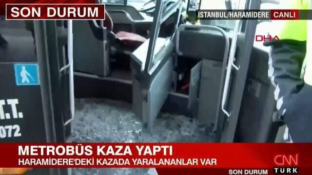 Son Dakika: İstanbul'da metrobüs kazası: Yaralılar var