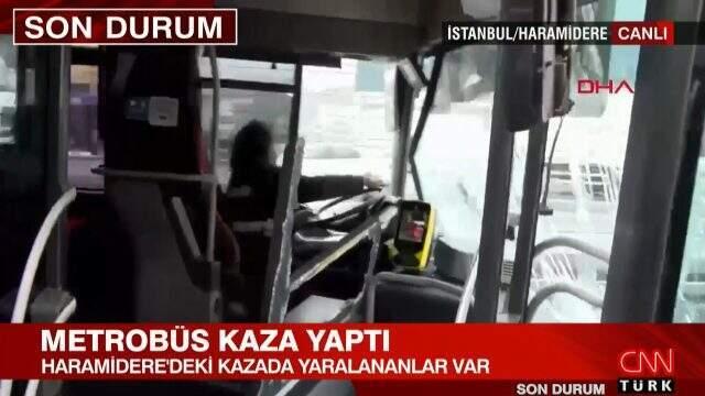 Son Dakika: İstanbul'da metrobüs kazası: Yaralılar var