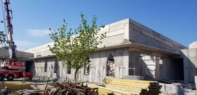 Uzuntarla Kültür Merkezi'nin kaba inşaatı tamamlandı Uzuntarla Kültür Merkezi'nin kaba inşaatı tamamlandı