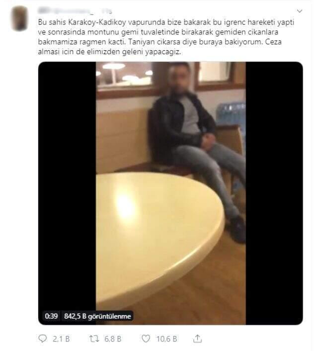 Vapurda iğrenç olay! Kadınlara bakarak mastürbasyon yaptı