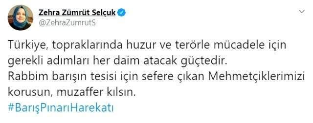 Barış Pınarı Harekatı sonrası siyasiler sosyal medyada üst üste paylaşım yaptı