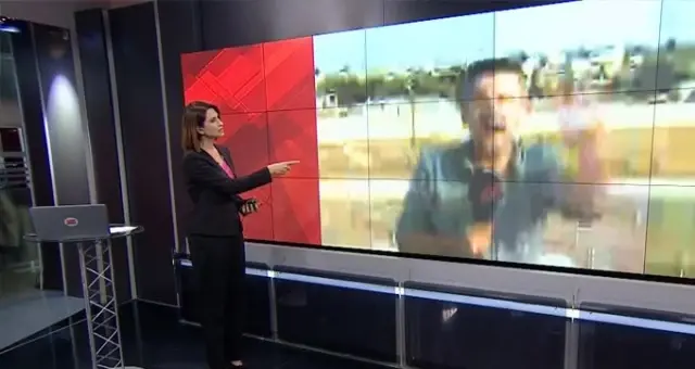 CNN Türk canlı yayını sırasında patlama oldu! Muhabir büyük panik yaşadı CNN Türk canlı yayını sırasında patlama oldu! Muhabir büyük panik yaşadı