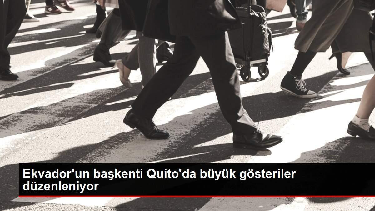 Ekvador'un başkenti Quito'da büyük gösteriler düzenleniyor Ekvador'un başkenti Quito'da büyük gösteriler düzenleniyor