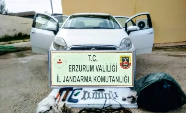 Erzurum'da iş makinası ve trafo hırsızlığı çetesi çökertildi