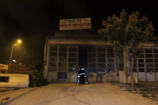Mobilya atölyesinde korkutan yangın