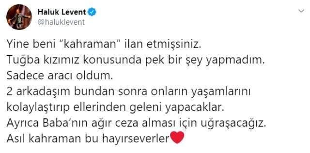 Şarkıcı Haluk Levent, babasından işkence gören genç kıza sahip çıktı
