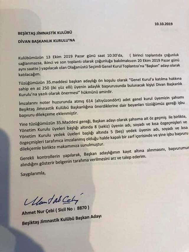Beşiktaş'ta Serdar Adalı,Hürser Tekinoktay ve Ahmet Nur Çebi başkan adaylığını açıkladı