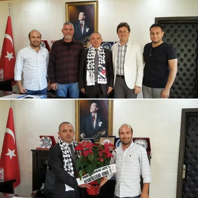 Beşiktaşlılar Kaymakam Öner'i ziyaret etti
