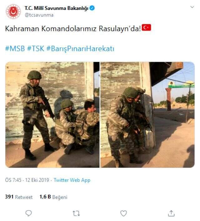 Barış Pınarı Harekatı'nda 4. gün: Etkisiz hale getirilen terörist sayısı 459 oldu