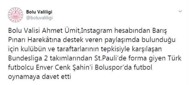 Hareketa destek verdiği için Almanların dışladığı Enver'e bir talip daha!