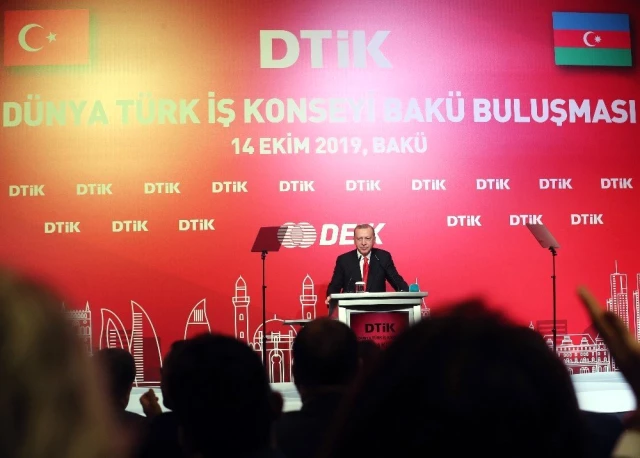 Cumhurbaşkanı Erdoğan, Dünya Türk İş Konseyi Bakü Buluşması Toplantısı'na katıldı