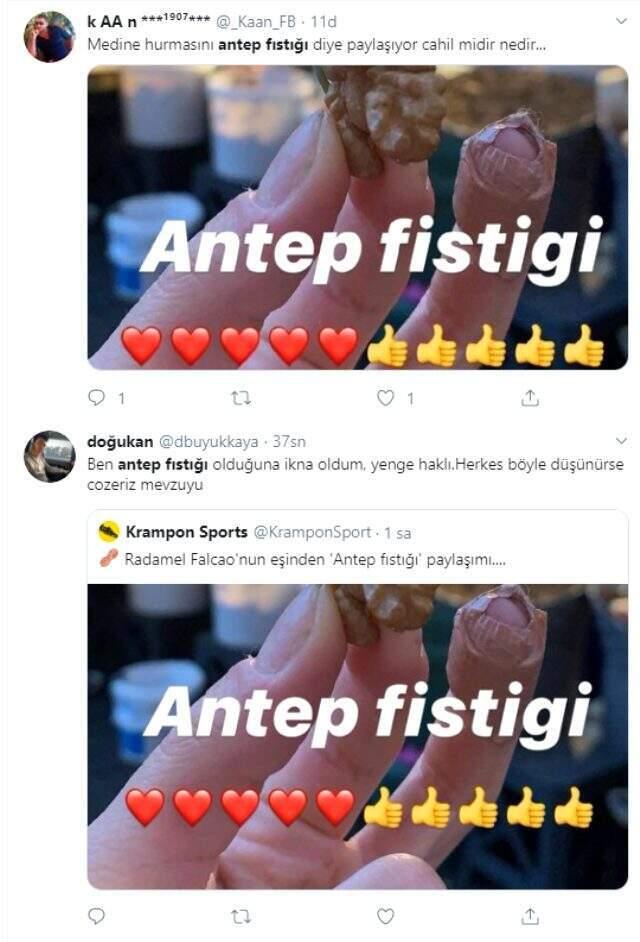 Falcao'nun eşi antep fıstığı diye ceviz fotoğrafı paylaştı, sosyal medya yıkıldı