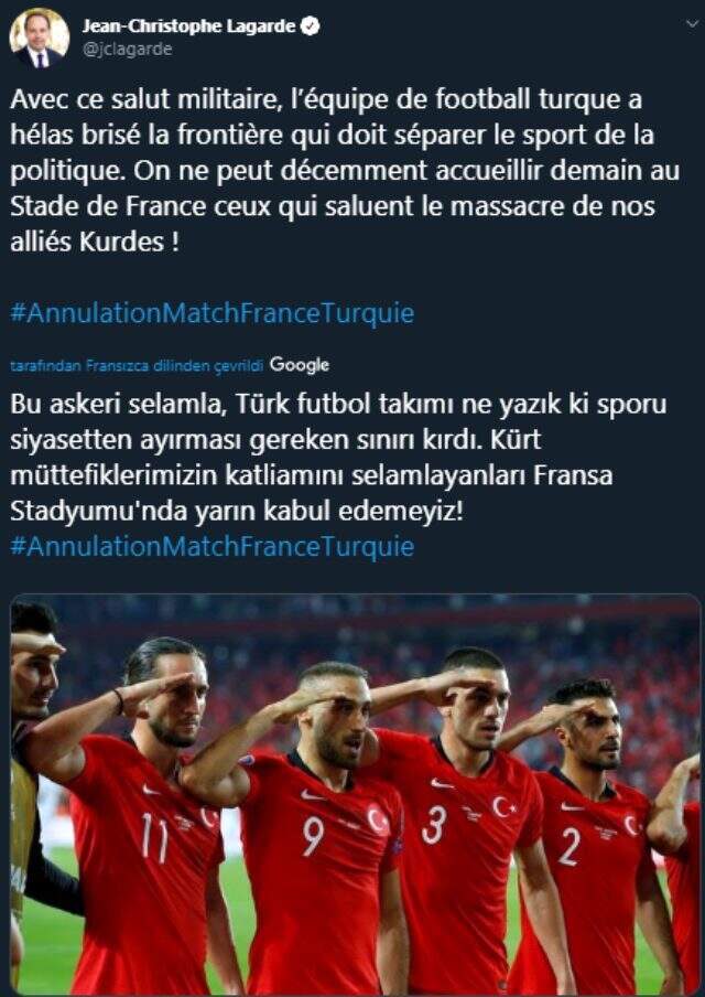 Fransa Dışişleri Bakanı'ndan skandal karar! Türkiye maçına gitmiyor