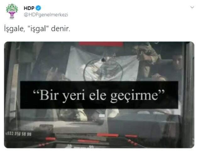 HDP'den Barış Pınarı Harekatı'yla ilgili bir skandal paylaşım daha!
