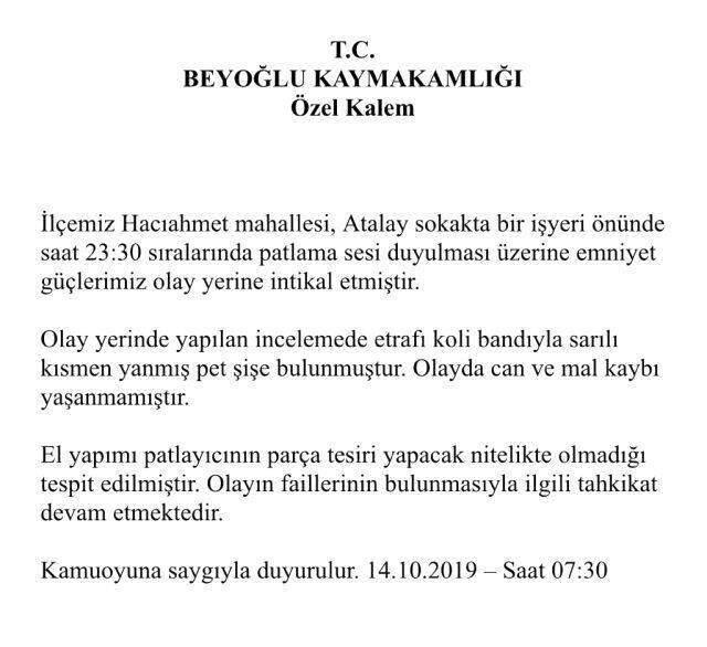İstanbul'un göbeğinde EYP patlattılar