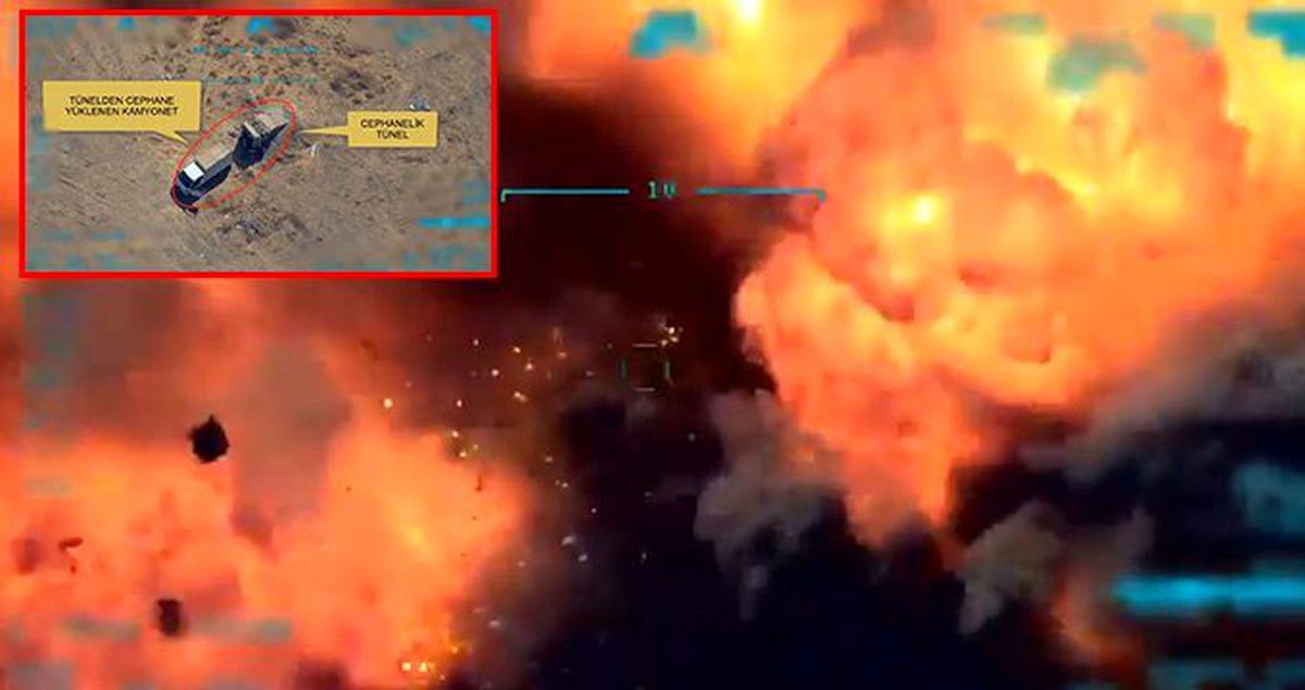 Türk jetleri mühimmat ikmali yapan teröristleri bombaladı