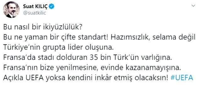 Asker selamı nedeniyle Türkiye'ye soruşturma açan UEFA'ya büyük tepki!