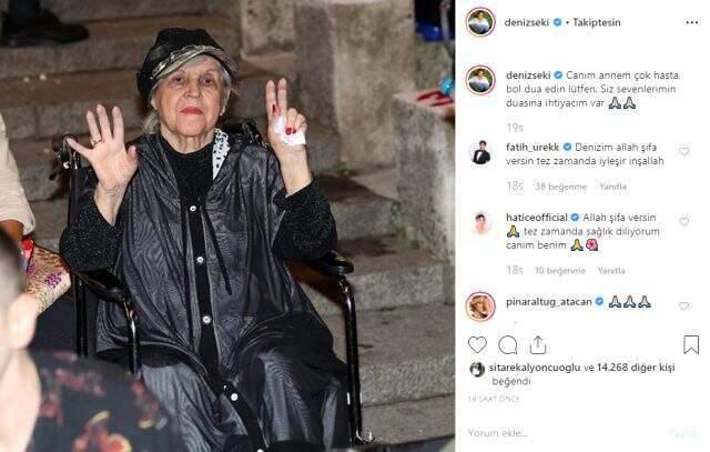 Deniz Seki, hastaneye kaldırılan annesi için dua istedi