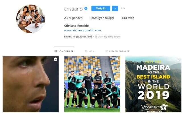Ronaldo, Instagram paylaşımlarıyla 44 milyon euro kazandı