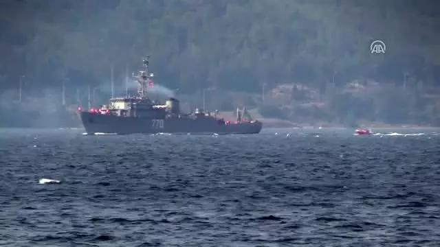 Rus askeri gemileri Çanakkale Boğazı'ndan geçti Rus askeri gemileri Çanakkale Boğazı'ndan geçti