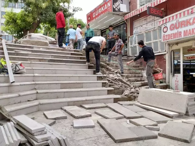 Tarihi mahallelerde merdivenler yenilendi Tarihi mahallelerde merdivenler yenilendi