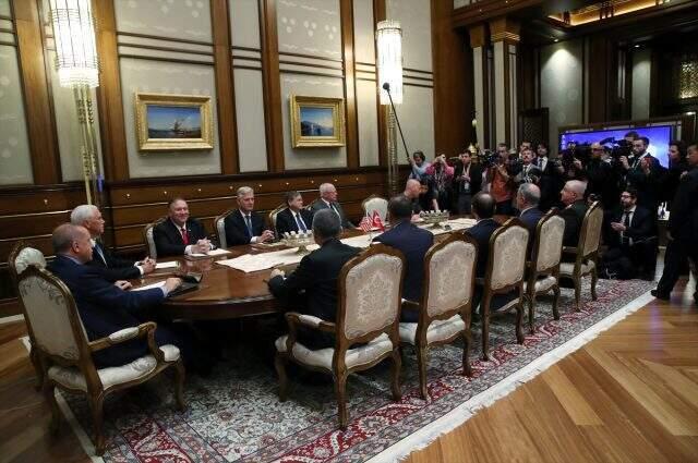 Cumhurbaşkanı Erdoğan ve Mike Pence arasındaki kritik görüşme sona erdi