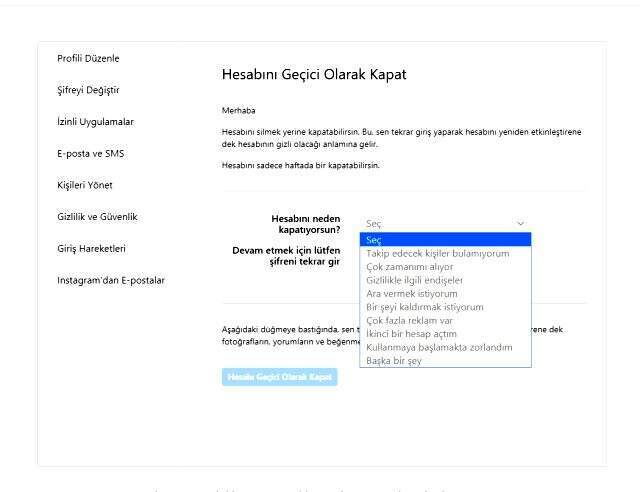instagram dondurma nasıl yapılır? instagram hesap dondurma resimli anlatım