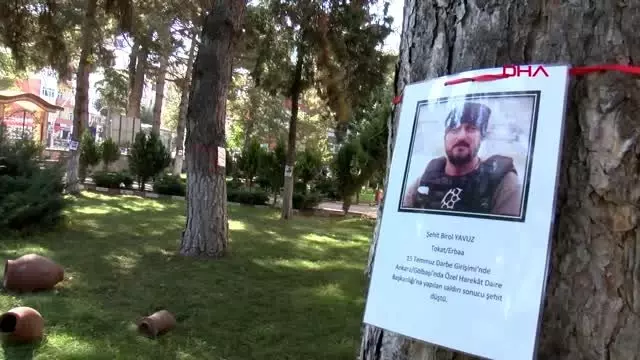 Tokat okul bahçesindeki ağaçlara şehitlerin ismi verildi Tokat okul bahçesindeki ağaçlara şehitlerin ismi verildi