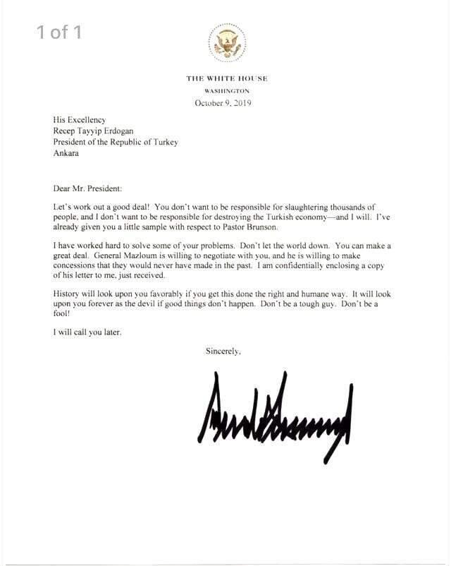 Trump'ın Erdoğan'a yazdığı skandal mektupla ilgili suç duyurusunda bulunuldu