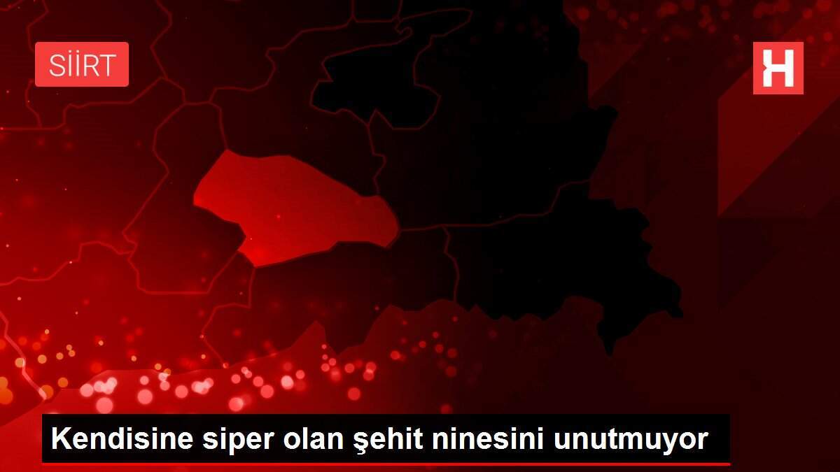 Kendisine siper olan şehit ninesini unutmuyor