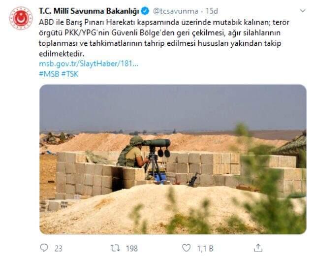 Milli Savunma Bakanlığı: Geri çekilme yakından takip edilmektedir