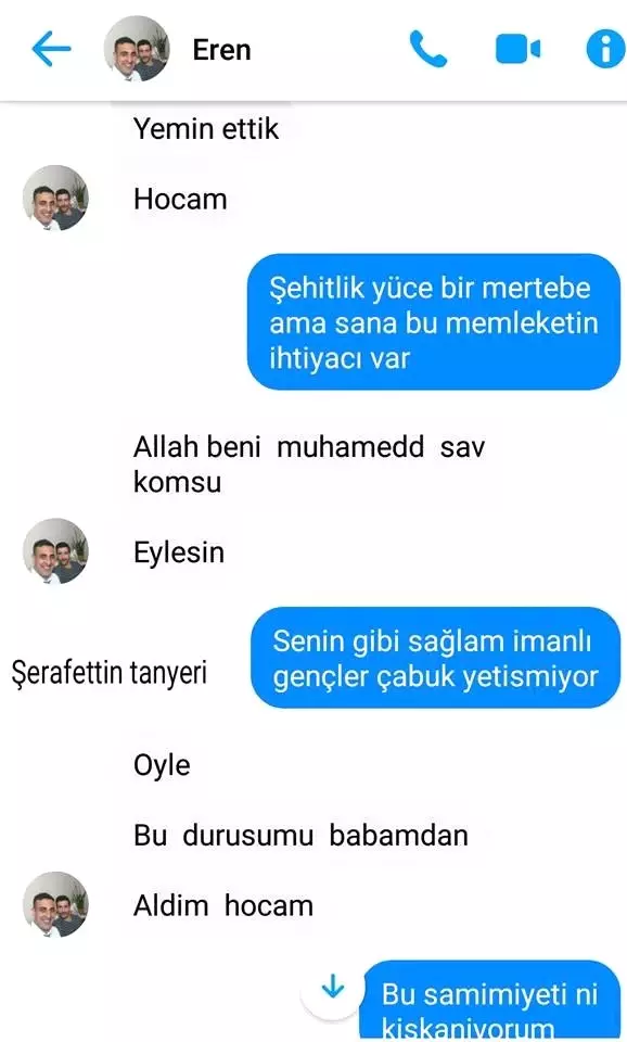 Şehit Uzman Çavuş Eren Öztürk'ün duygulandıran vasiyeti: 'Şehit olursam adıma cami yaptırın' Şehit Uzman Çavuş Eren Öztürk'ün duygulandıran vasiyeti: 'Şehit olursam adıma cami yaptırın'