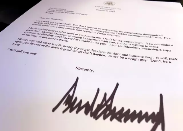Trump'ın Erdoğan'a mektubu ABD'de tartışma yarattı: 'Acaba Türkler Amerika ve Amerikan Başkanı... Trump'ın Erdoğan'a mektubu ABD'de tartışma yarattı: 'Acaba Türkler Amerika ve Amerikan Başkanı...