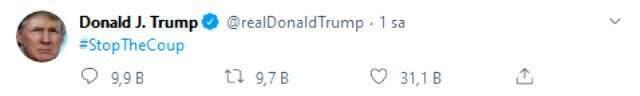 Azil süreciyle başı dertte olan Trump'tan sosyal medyada gündem olan mesaj: Darbeyi durdurun