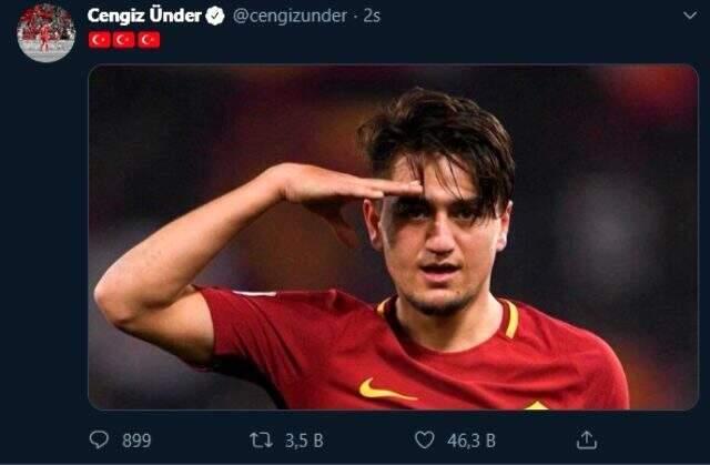 Cengiz Ünder'in asker selamı sonrası hocasından açıklama: Futbol ve siyaset aynı yatakta uyumaz