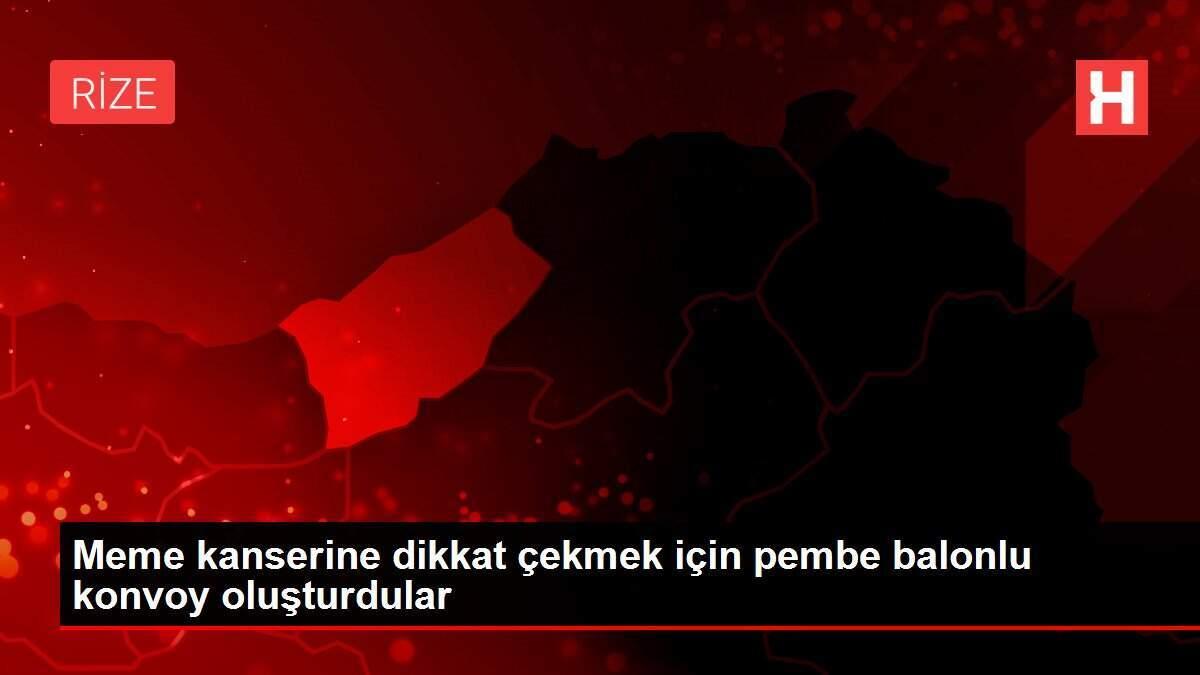 Meme kanserine dikkat çekmek için pembe balonlu konvoy oluşturdular Meme kanserine dikkat çekmek için pembe balonlu konvoy oluşturdular