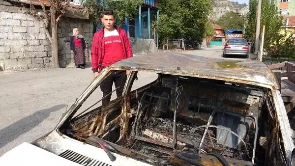 Otomobilinin kundaklandığını iddia etti Otomobilinin kundaklandığını iddia etti