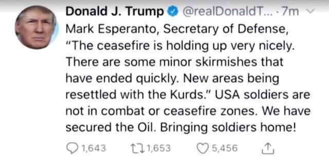 Savunma Bakanı Esper'in soyadını yanlış yazan Trump'tan yeni mesaj