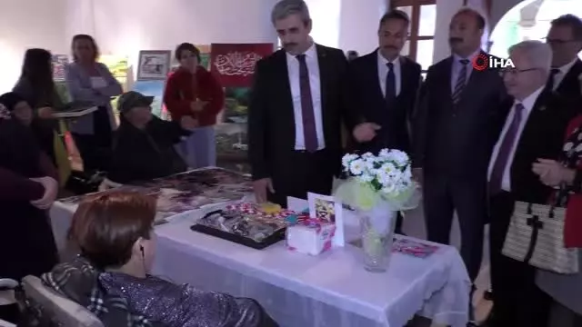 Ağzı ile yaptığı resimlerle ikinci sergisini açtı Ağzı ile yaptığı resimlerle ikinci sergisini açtı