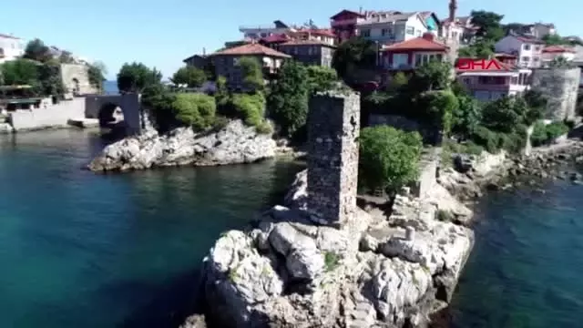 Bartın amasra kalesi'nin altındaki kayalıklar çöktü Bartın amasra kalesi'nin altındaki kayalıklar çöktü