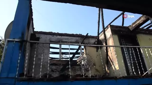 Cinayet zanlısının evine kundaklama iddiası Cinayet zanlısının evine kundaklama iddiası