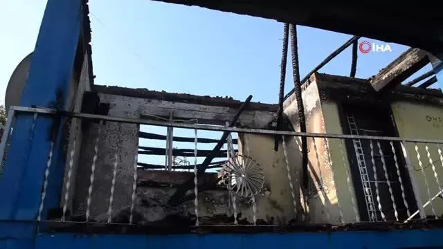 Cinayet zanlısının evine kundaklama iddiası Cinayet zanlısının evine kundaklama iddiası