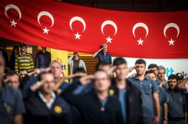 PTT çalışanlarından Barış Pınarı Harekatı'na destek PTT çalışanlarından Barış Pınarı Harekatı'na destek