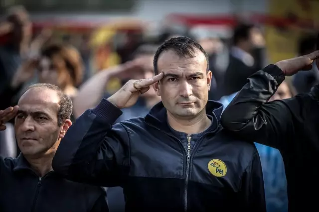 PTT çalışanlarından Barış Pınarı Harekatı'na destek PTT çalışanlarından Barış Pınarı Harekatı'na destek